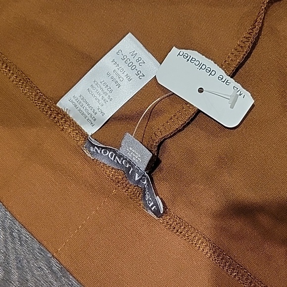 ❤️ NWT! JESSICA LONDON FAUX SUEDE LEGGINGS, 28W - Picture 4 of 5